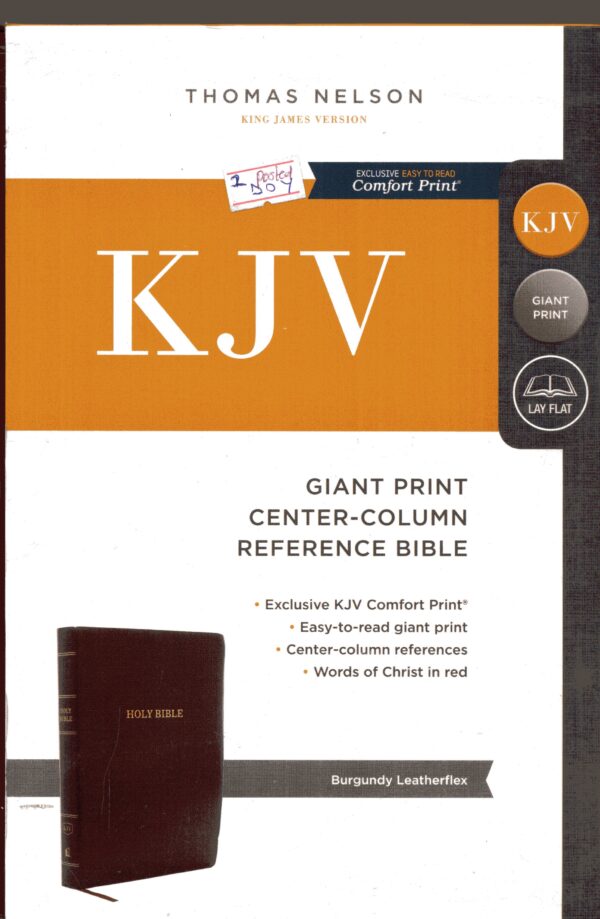 KJV giant print center column reference bible[BURG]
