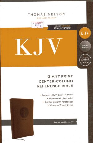 KJV giant print center column refernce bible[BROWN