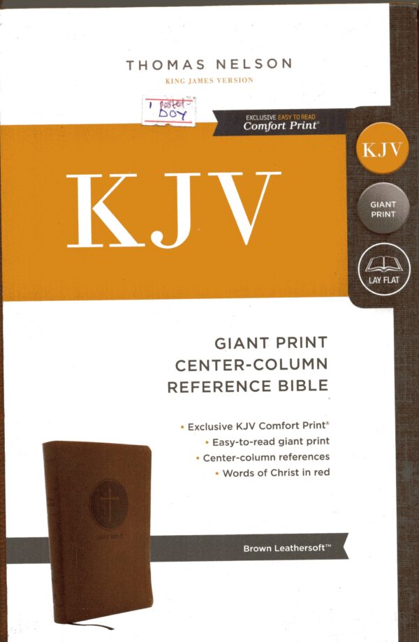 KJV giant print center column refernce bible[BROWN